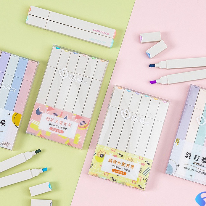 

SRPQ1029 [PROMO MURAH!!!] COD MULTICOLOR pena stabilo siswa 6PCS/SET Stabilo / highlighter pastel 6 colors warna