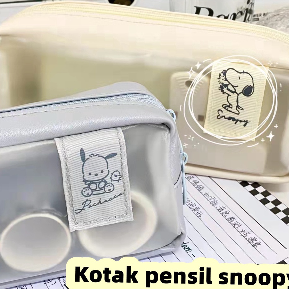 

YLTY3678 Terbaru 3.3 Muji Snoopy Cute Large Capacity Pencil Case/pensil pouch/make up tas/Kotak Pensil