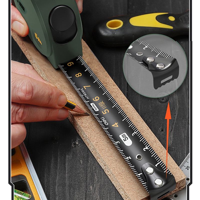 

Deli High-Precision Industrial-Grade Tape Measure Bahan Stainless Steel Tebal Tahan Air 3M 5M Tape