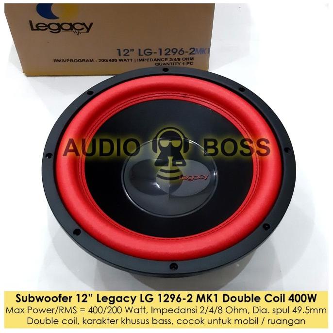 Speaker Subwoofer Legacy 12 inch LG 1296-2 400W / 12" Double Coil 1296