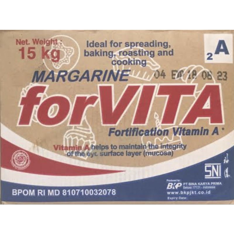 

Forvita Margarine / Mentega Kemasan Dus 15 kg