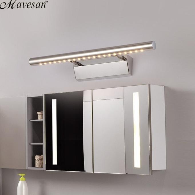New Lampu Led Cermin Kamar Mandi Panjang Tempel Dinding Cahaya Kuning Wilhelminastore