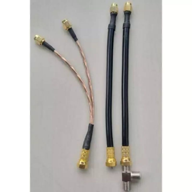 Pigtail dual rg6 f to sma male