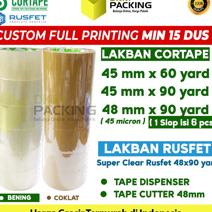 

GFDY2434 MEGA SALE Lakban 48mm x 90yard CORTAPE Plakban Isolasi PREMIUM /SELOP