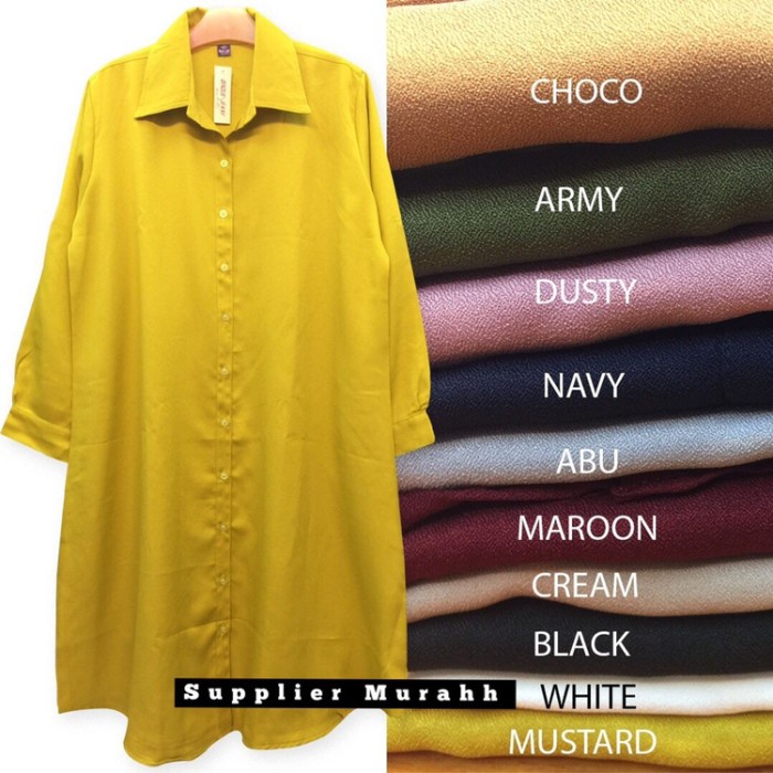 Dress Tunik Wanita Terlaris Jumbo LD118cm Fit To XXL Moscrep PREMIUM
