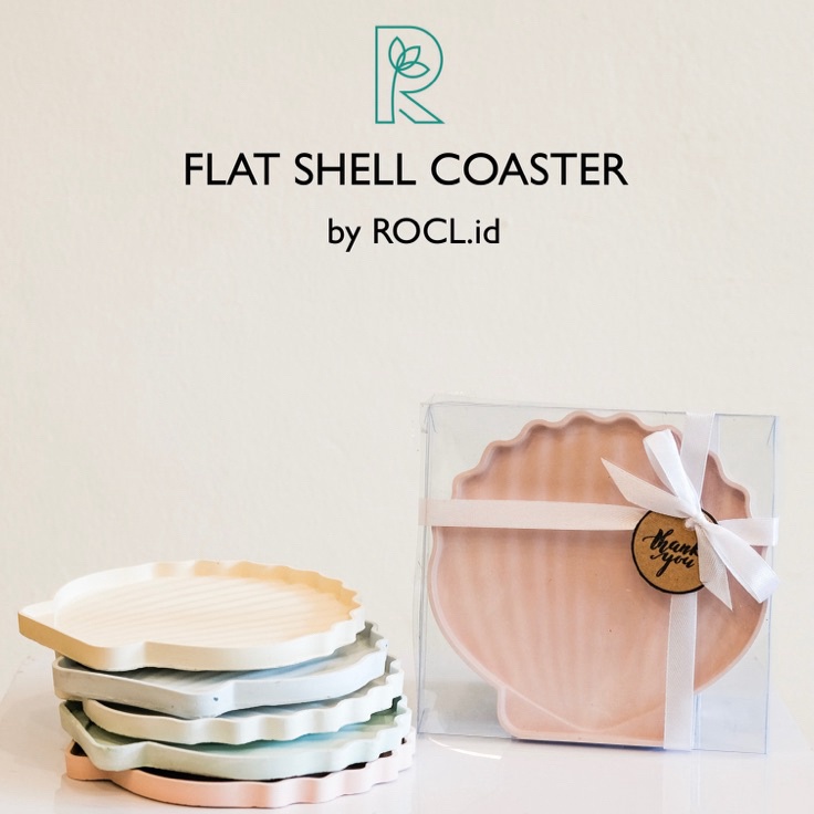 Terkini FLAT - SHELL COASTER / TATAKAN KERANG / TATAKAN AESTHETIC Terlaris