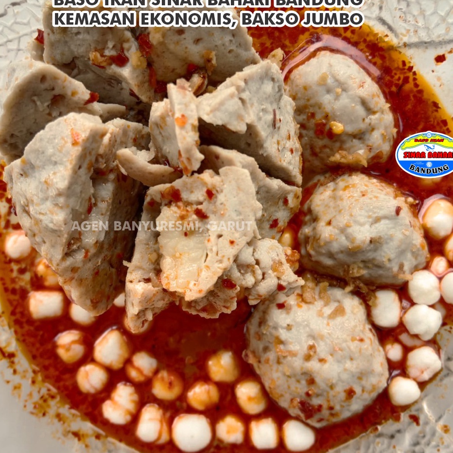 

NNFF5785 STAR BAKSO / BASO IKAN SINAR BAHARI BANDUNG Kemasan Ekonomis Bakso Ikan Jumbo Isi Tetelan