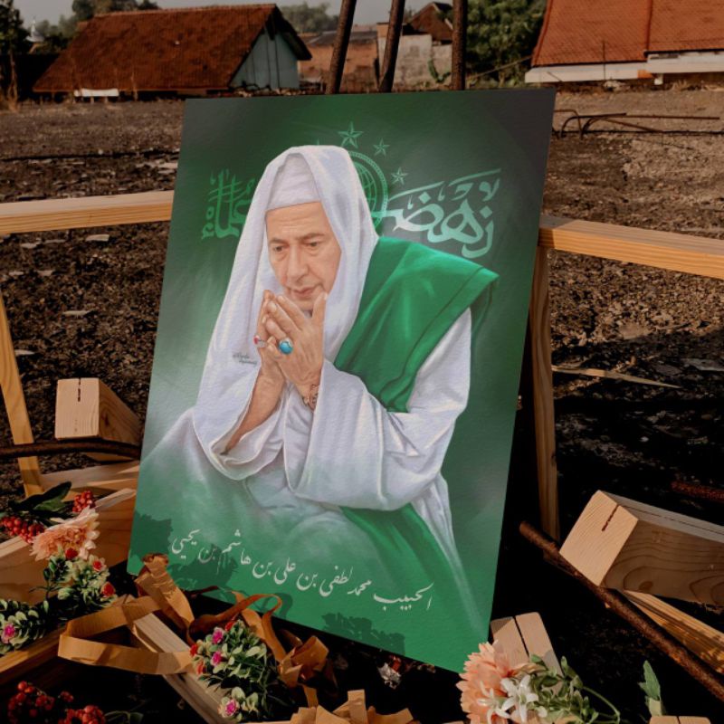 Poster Lukisan Habib Luthfi bin Yahya 30×40 Ulama Habaib Habib Kyai Kiai Luthfi Lutfi bin Yahya Peka