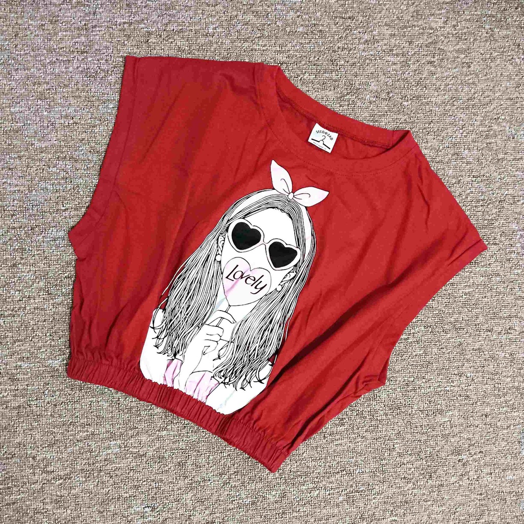 Crop Top Lovely / Atasan wanita Crop top BKK