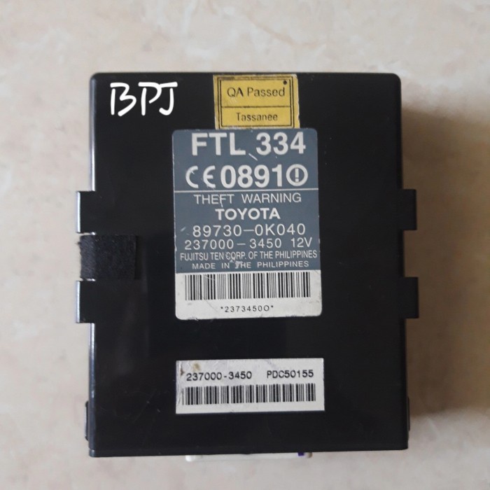 Ready Stok Ecu Mobil Alarm Toyota Innova Fortuner Hilux 89730-Ok040 Original Kode 044