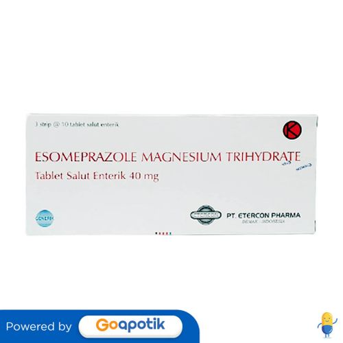 ESOMEPRAZOLE MAGNESIUM TRYHYDRATE ETERCON 40 MG BOX 30 TABLET