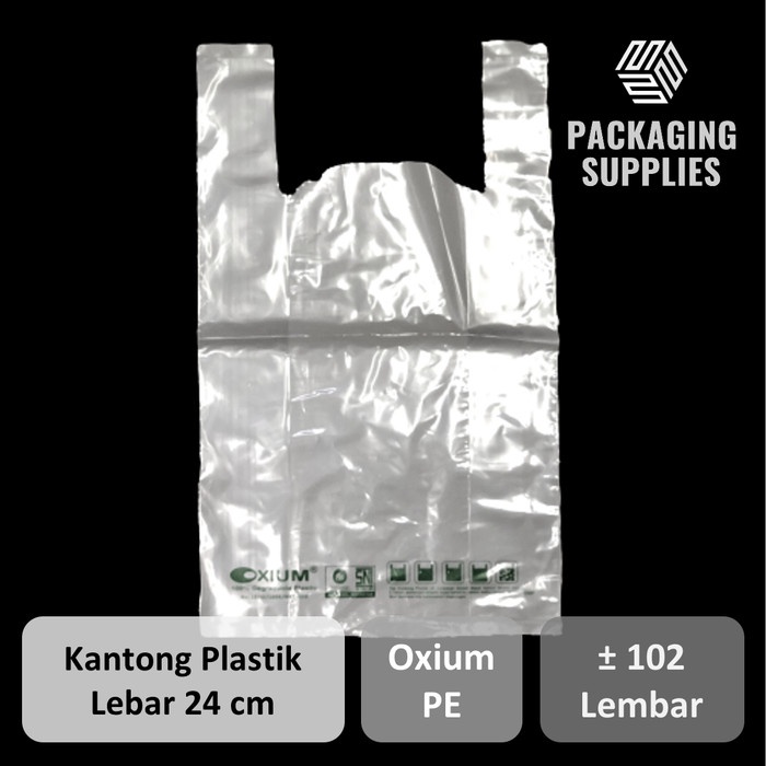 PREMIUM Kantong Plastik Kresek Oxium Ramah Lingkungan [Warna: Bening]