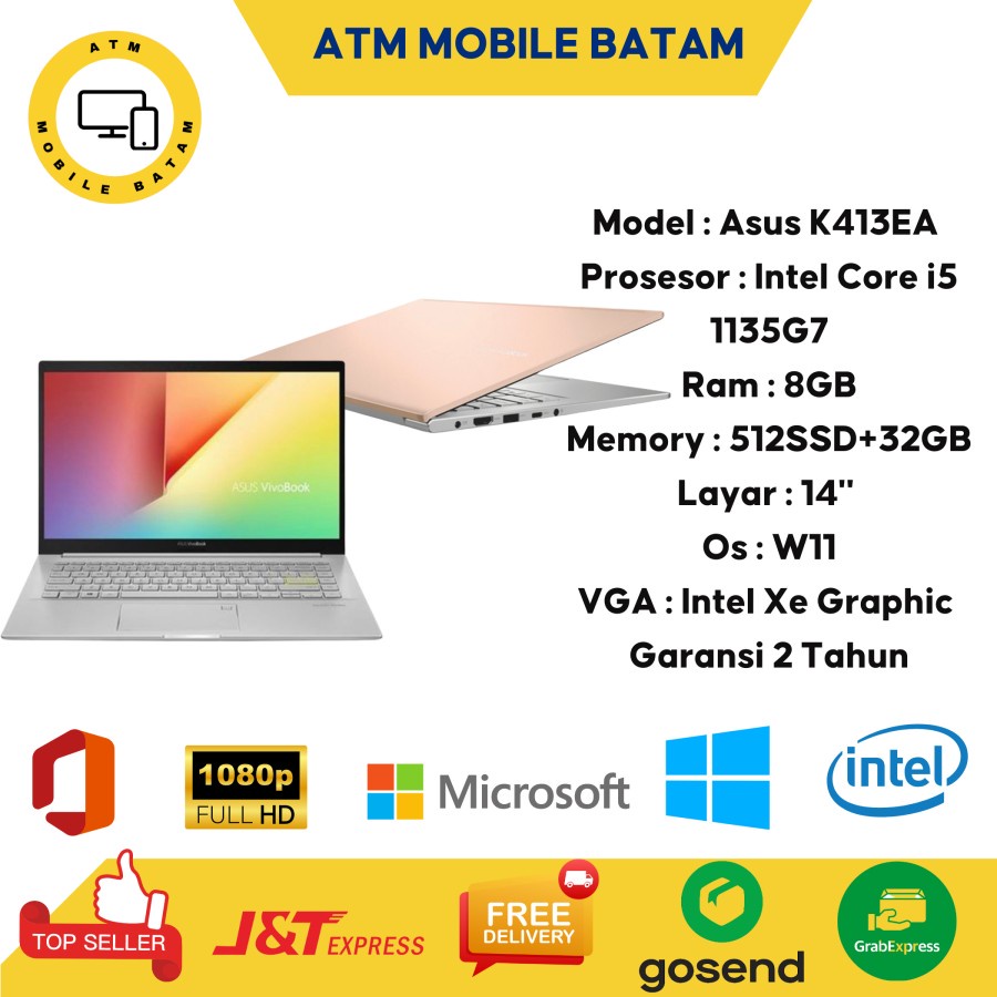ASUS K413EA I5 1135G7 8/512GB+ 32GB W11 14" OHS