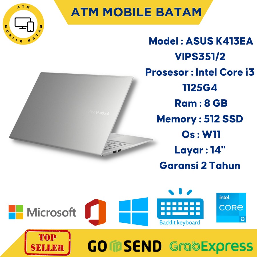 ASUS K413EA I3 1115G7 8/512GB 14" OHS W11