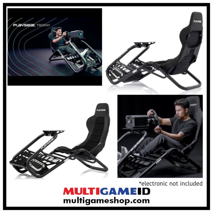 Playseat Trophy Black - Simulasi Balap Racing Cockpit Gaming Chair Hitam