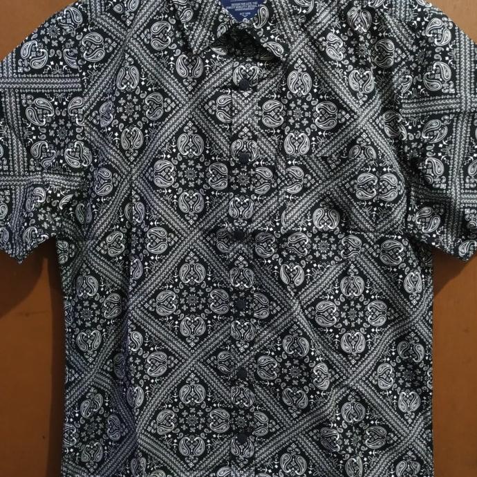 Promo Kemeja Batik Rallies Ex Eiger Hitam