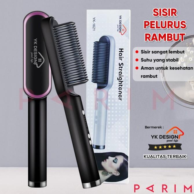 NEW Catok Sisir Pelurus Rambut Hair Straightener Curler YK DESIGN YK-1621