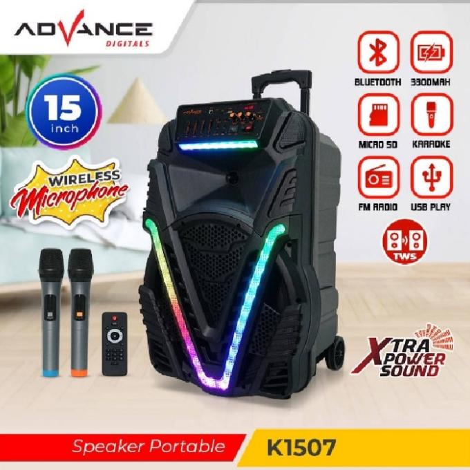 Speaker Advance K1507 Portable 15 Inch