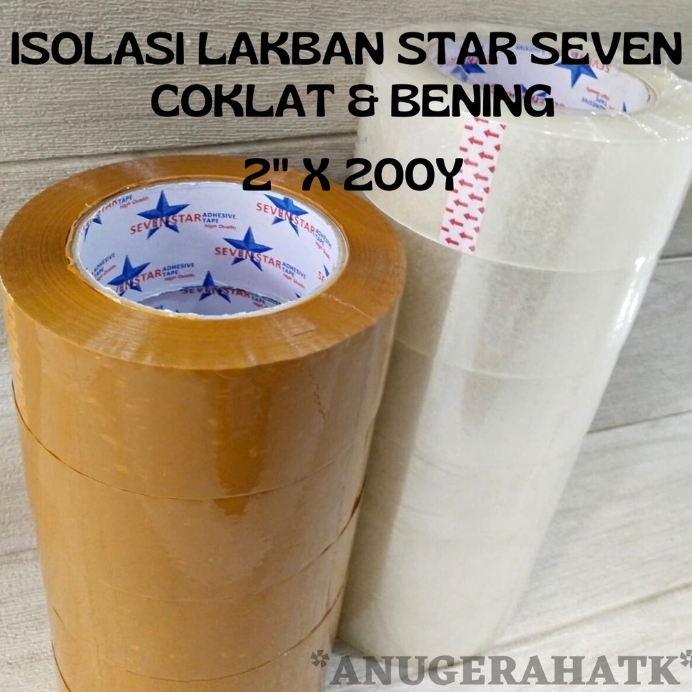 

[Terlaris Today] Lakban Isolasi Jumbo Bening / Coklat 2"x 200 yard (Jamin Rekat & Tebal) Real