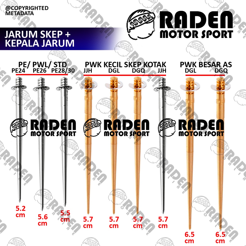 (COD) JARUM SKEP KARBURATOR NEEDLE PE PWK PWL PWM AIRSTRIKE PIN SEKEP REPAIR KIT PJ PARKIT PAR KIT O