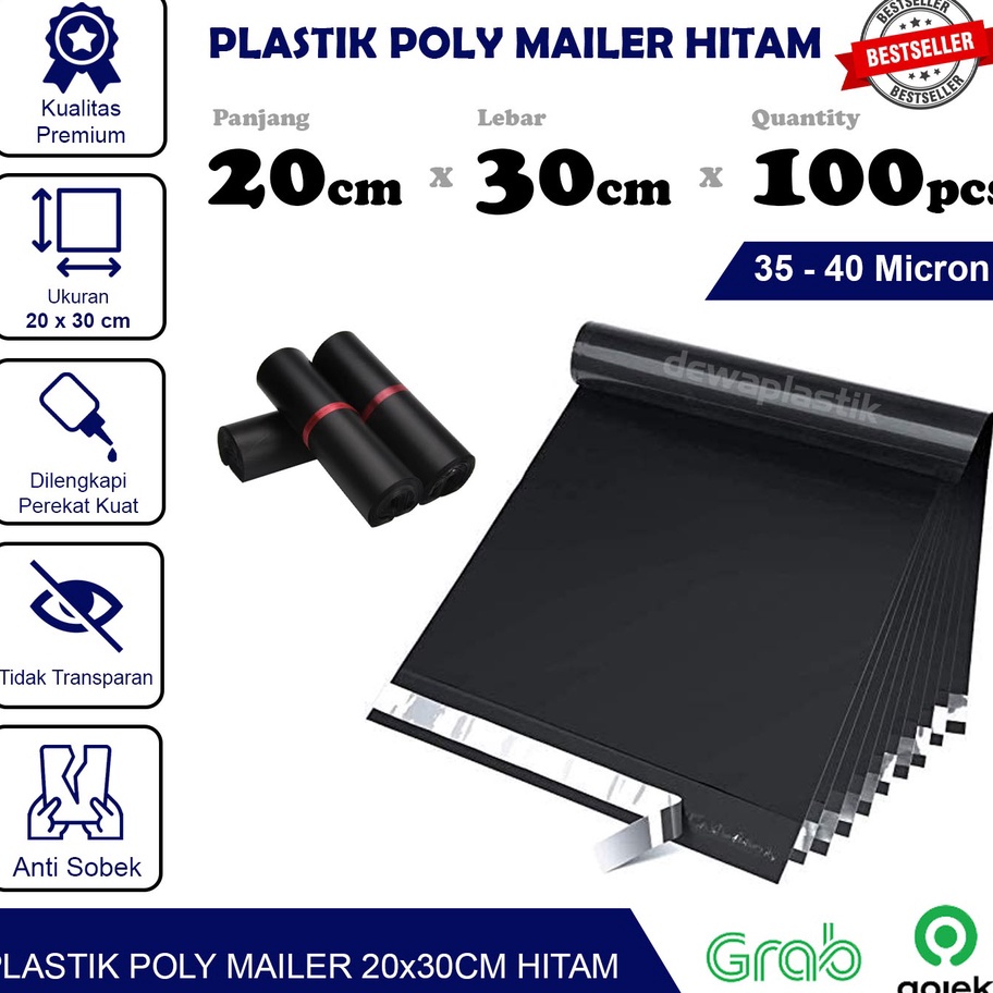 

RXVQ1350 Jangan Sampai Kehabisan!!! Plastik Packaging Poly Mailer Hitam Glossy 20x30 cm Isi 100pcs Amplop Kemasan Polymailer LDPE 35-40 Micron 20 x 30 cm Plastik Packing Isi 100 Pcs Kantong Plastik Olshop 40 Micron 20 x 30cm
