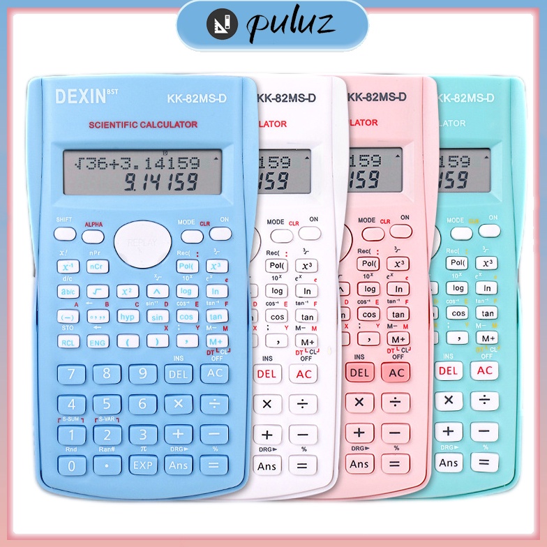 

6.6 Flash Sale 【Puluz】Kalkulator Color Function Scientific Kalkulator 24 Fungsi Kalkulasi 3 Warna 1700 scientific calculator