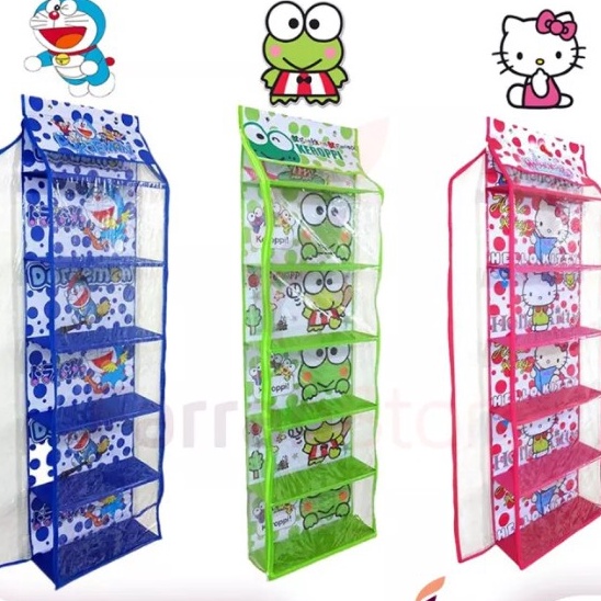 XFHQ8917 (D2289) [PROMO ] TEMPAT TAS GANTUNG KARAKTER RAK TAS GANTUNG RESLETING PLASTIK MURAH ORGANI