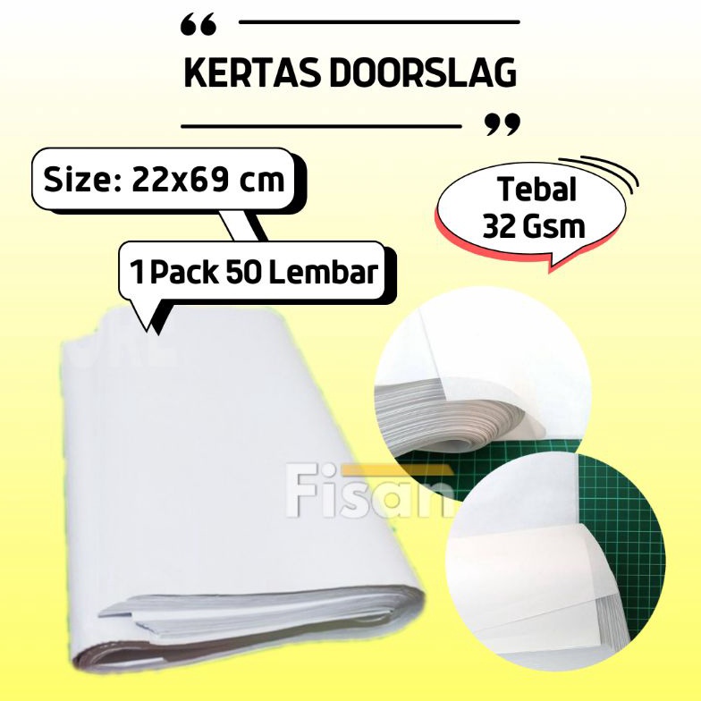 

11.11 sale 50 Lembar Kertas Doorslag Paper Bungkus Packing Baju Hijab Jilbab Sepatu 22x69 cm