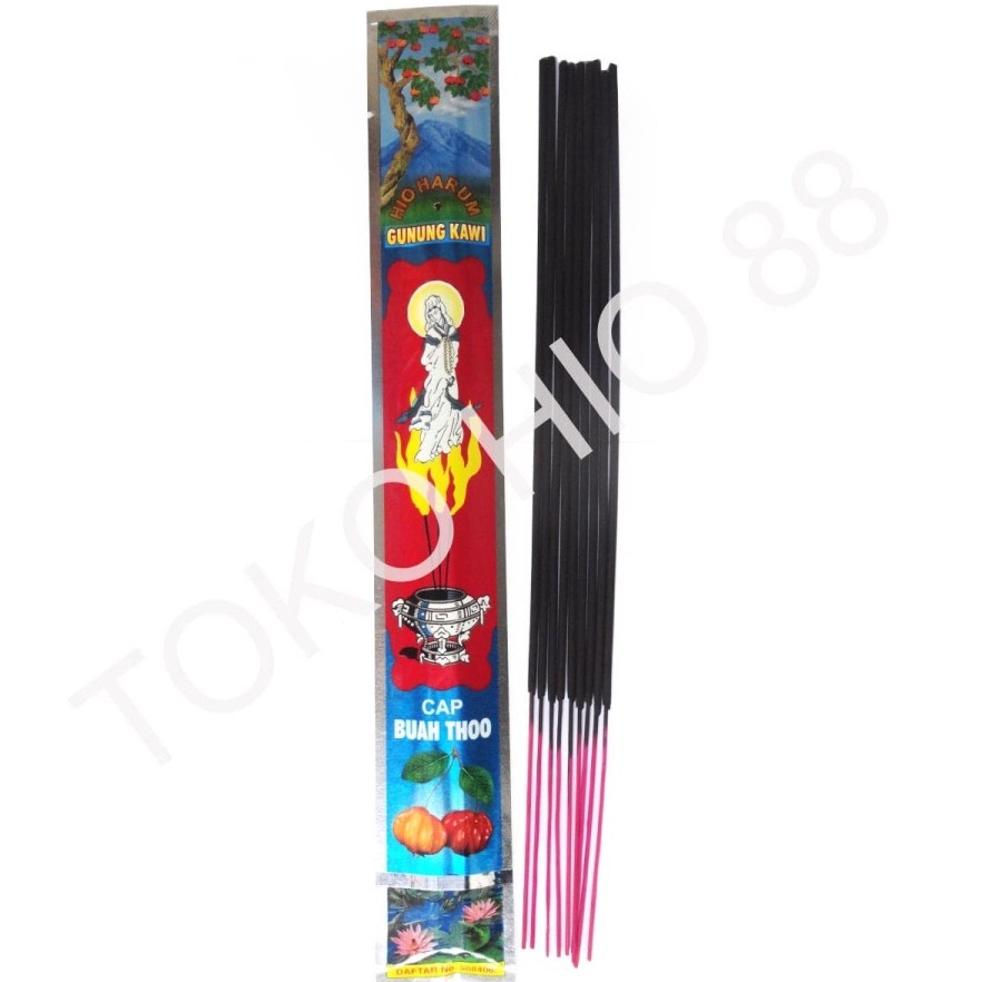 [ART.  F35B] Hio Harum Dupa Wangi Hitam Incense Stick  Buhur Gunung Kawi Cap Buah Thoo Isi 9 Batang 