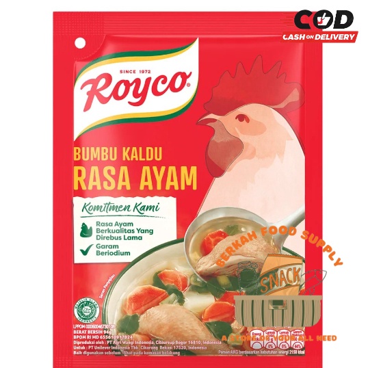 

Ready Royco AYAM Bumbu Penyedap Makanan Rasa Kaldu AYAM 230G