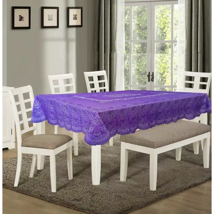 Taplak Meja Makan Anti Air / Taplak Meja Makan Vinyl 150Cm X 230Cm Jumbo