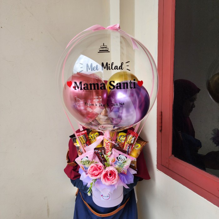 Buket balon bouquet balon bucket balon snack ulang tahun