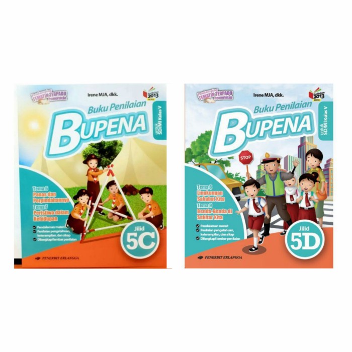 FLASH SALE PAKET BUPENA 5C-5D + KUNCI JAWABAN UNTUK SD/MI KELAS V K13 REVISI TERLARIS
