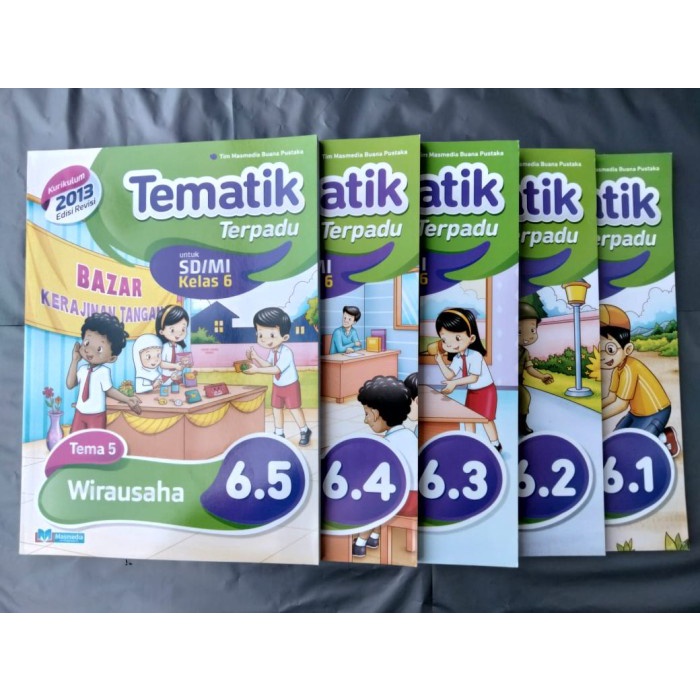 FLASH SALE PAKET TEMATIK MASMEDIA SMESTER 1 SD/MI KELAS 6 TERLARIS
