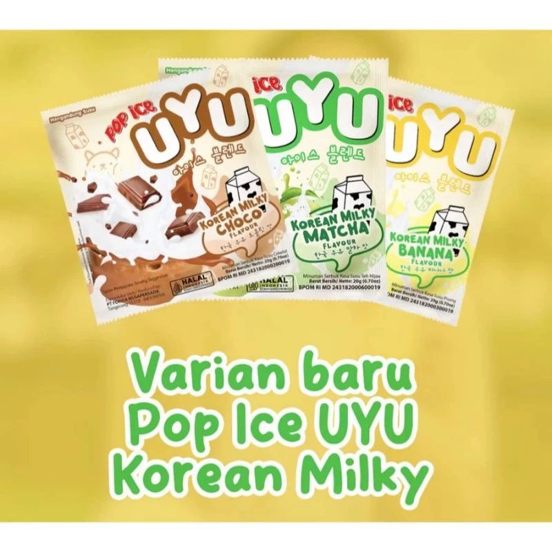 

SS -GROSIR 3 Renceng 30 Pcs Pop Ice UYU / Pop Ice UYU Termurah Grosir / Pop Ice Termurah