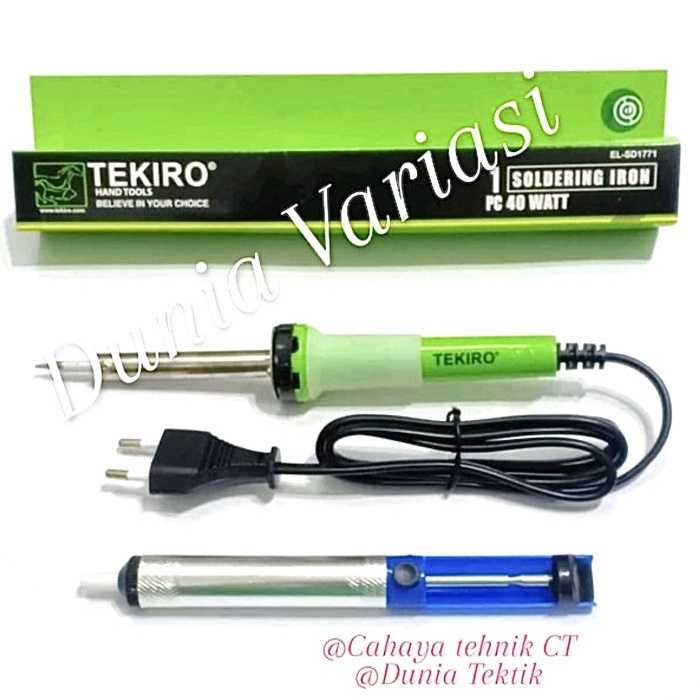 Terlaris Solder Tekiro 40 Watt Soldering Iron Paket 2 Pcs Solder Sedot Timah