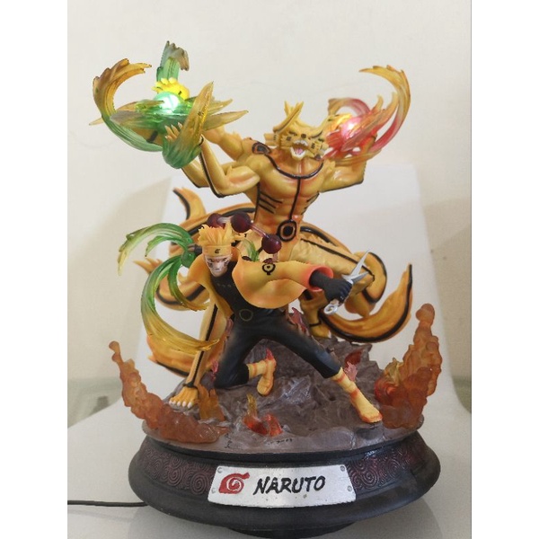 (naruto) (box) action figure anime statue uzumaki naruto kyubi kurama