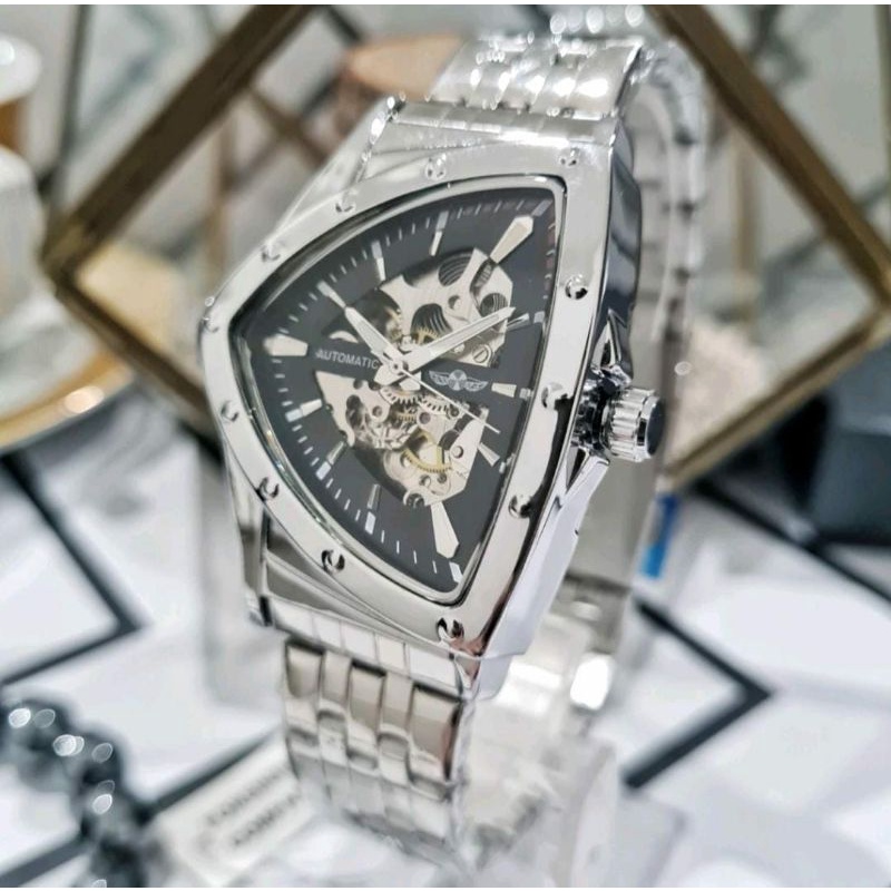 Jam Tangan Anima T-Winner Original Tanpa Baterai Automatic Terlaris Pria Wanita Stainliss Steel