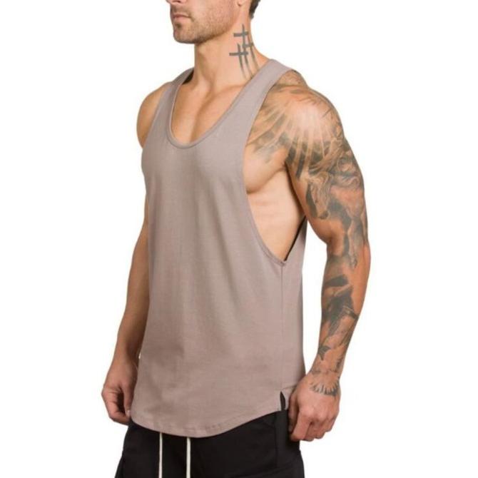 Tank Top Pria, Low Cut Tank Top Pria