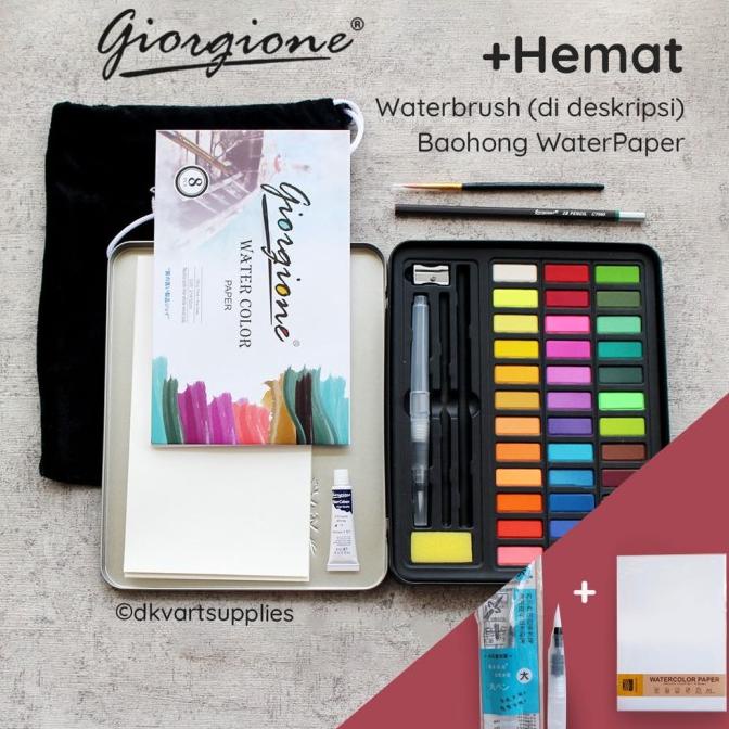 

Terbaru!! Giorgione 36/48 Warna Colors Solid Watercolor Cat Air Box Set Baru|Kode 1305