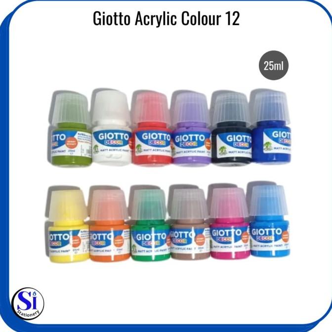 

Terbaru!! Cat Acrylic Giotto Decor/Giotto Decor Acrylic 12 Warna 25ml Baru|Kode 1360
