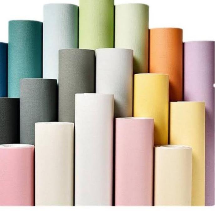 Murah Paket 5 Roll Wallpaper Dinding / Stiker Dinding Polos lucu