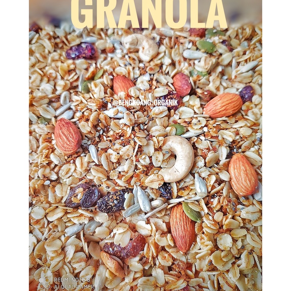 

Terbaik SUPER GRANOLA 250GR (Vanilla Flavour & 14 MIX) - Rolled Oat, Almond, Cranberry, Cashew, Pumpkin seed, Raisin, Flaxseed grosir