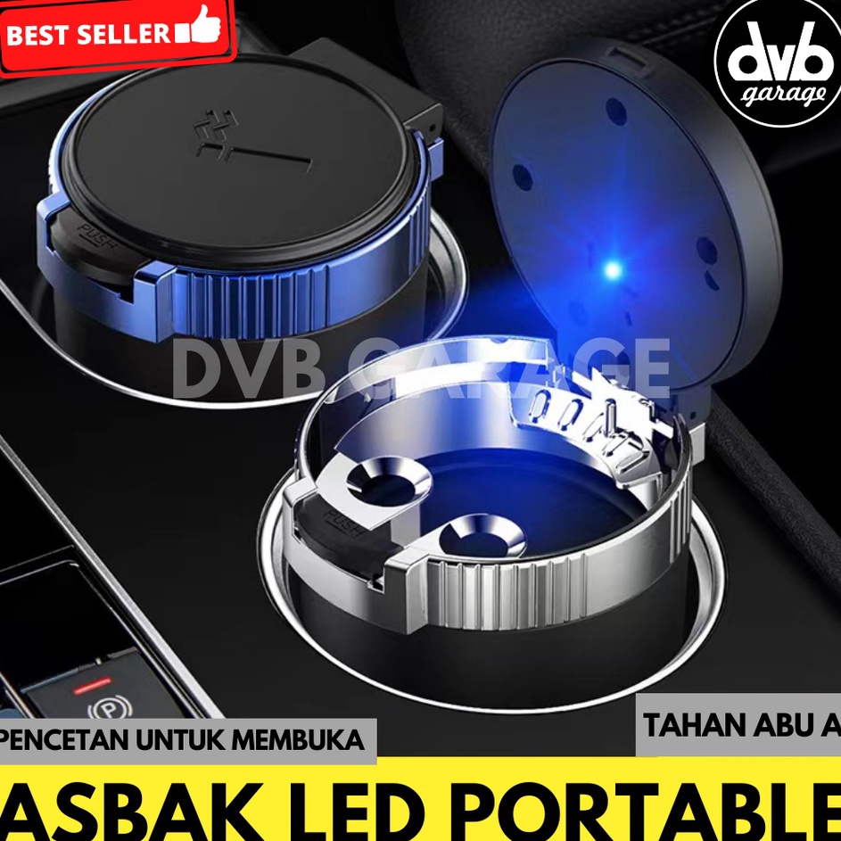 ` yc ASBAK MOBIL LAMPU LED IMPORT - ASHTRAY TEMPAT ROKOK UNIVERSAL KENDARAAN TRUK PORTABLE h Produk 