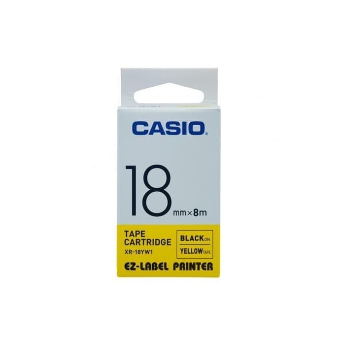 

LABEL CASIO 18MM CLEAR XR-18 YW1 KUNING ORIGINAL EZ TAPE 18 MM YELLOW