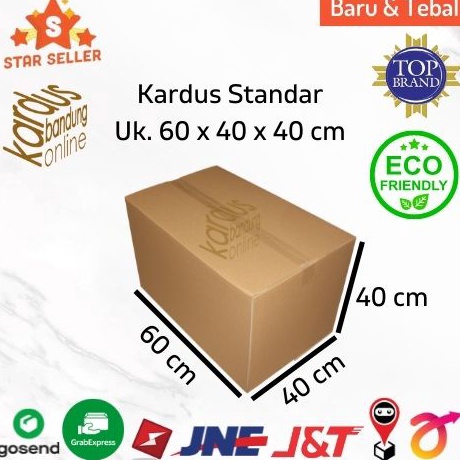 

Barang baruBb0B5 Kardus Box Karton Kotak Dus Packing Jumbo Besar Pindahan Polos Uk. 60x40x40 CFlute Tebal 4 mm Standar Dus Garment