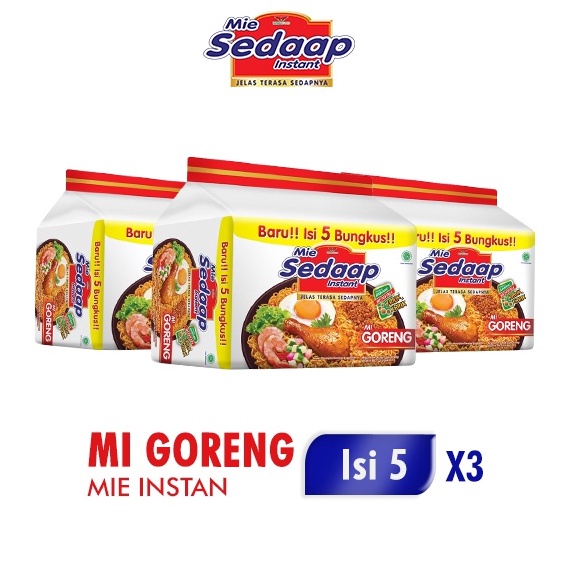 

PWDH1346 Mie Sedaap Goreng 90gr isi 5 Triple Pack