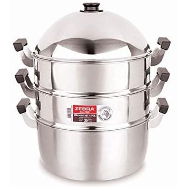 Zebra Steamer Set 32 Cm / Panci Kukus Stainless Zebra 164432