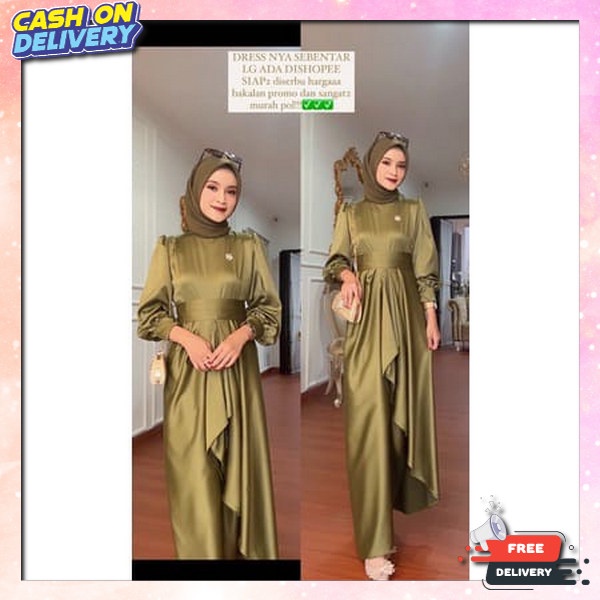 Games Aesthetic Import Remaja Cewek Dewasa Gsmia Mewah Busui Gamis Wanita Syar`I Dress Gamia Elegan 