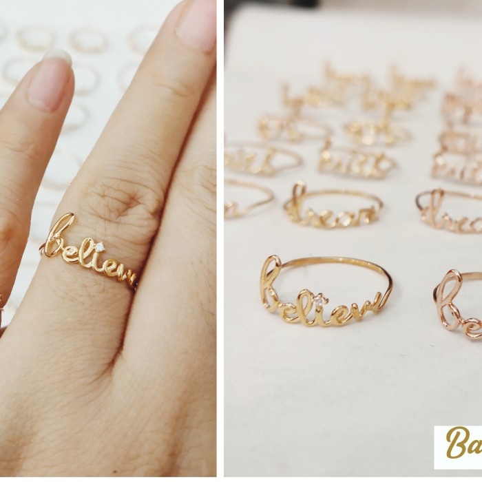 ✨Termurah Cincin Emas Rose Gold Linea Ubs Gold Kadar 750 Beleive Bisa Sameday